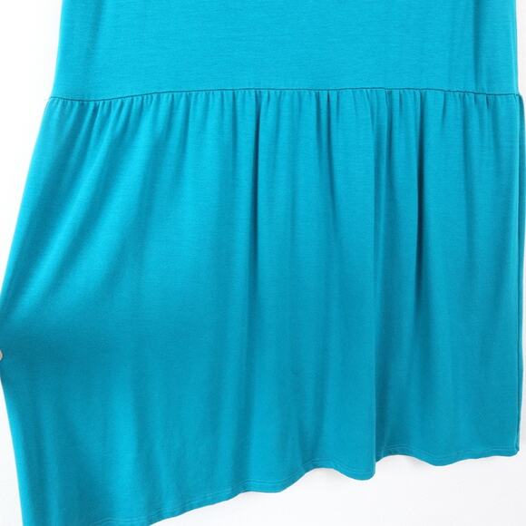 Eileen Fisher Size XS Sleeveless Drop Waist Tunic Dress Turquoise Blue - Picture 8 of 10